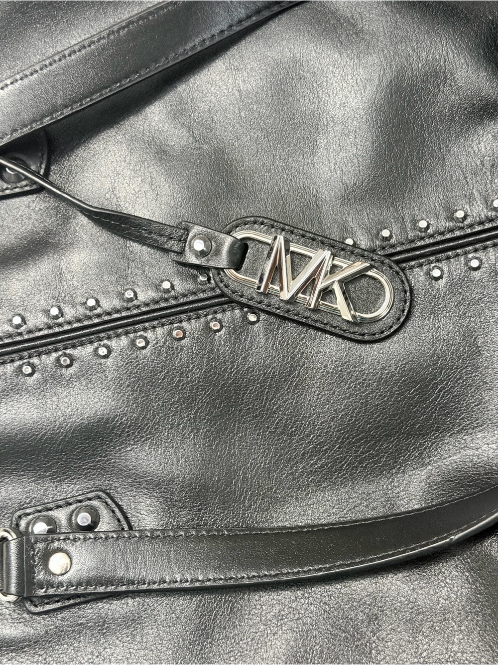 Michael Kors Astor Re- Edition 2004- Black Studded Leather Tote - Picture 11 of 15